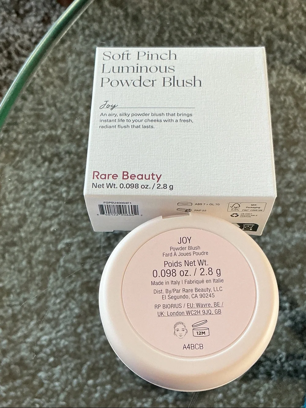Rare Beauty Soft Pinch Luminous Powder Blush - Joy (Peach Pink Coral)